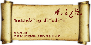 Andaházy Ádám névjegykártya