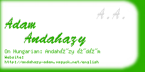 adam andahazy business card